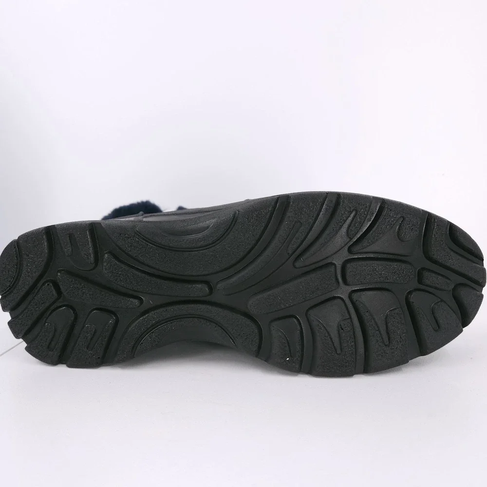 Easy Street Dry Waterproof Frosty Navy‎ Winter Booties Cozy Zip Womens Size 9 WW